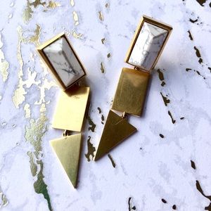 Paige Novick Isabelle Earrings with Howlite Stone